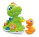 Clementoni Baby dino-dinosaurus-puppy, activiteitencentrum, interactief elektronisch spel 10 maanden, leert eerste letters, stimuleert de eerste stappen, in het Italiaans, 17953, meerkleurig