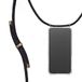 KNOK Telefoonketting compatibel met Apple iPhone 12 Pro Max, siliconen hoes met koord, telefoonhoes voor smartphone om om te hangen, transparante case met koord, beschermhoes in zwart