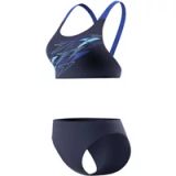 Speedo Dames Bikini Medley Logo V-Back Marine/Blauw