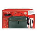 L'Oréal Paris Beauty Case with Extra-Black Air Volume 30H Mascara, Superliner Ultra Precision Black Eyeliner, and Le Khôl Naturel Paradise Black Pencil