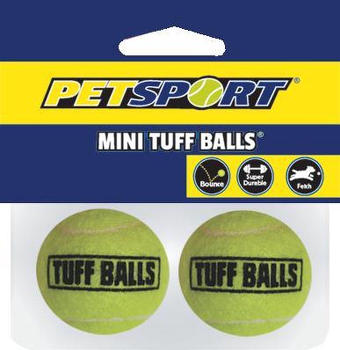Petsport Tuff Balls 3,8 cm 2-Pack - Meerkleurig