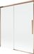 Mexen Rox badwand 2-delig verschuifbaar 150 x 150 , transparant, roségoud