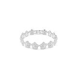 Swarovski x Ariana Grande armband, Ronde slijpvorm, Bloem, Wit, Rodium toplaag