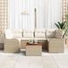 Prolenta Maison Exclusive - Ensemble de canapé de jardin 7 pcs Beige Poly rotin