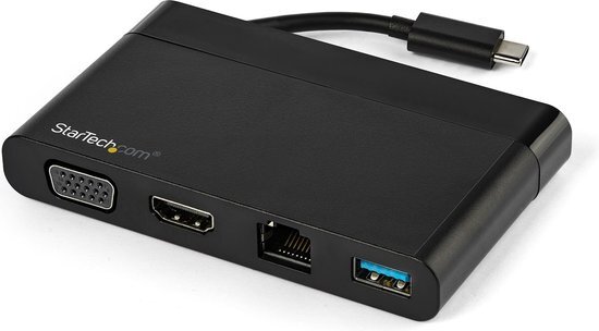 StarTech.com USB C-Multiport Adapter Hub met HDMI, VGA, Gigabit Ethernet & USB 3.0 - USB-C naar 4K HDMI of 1080p VGA Mini Docking Station - USB Type-C Travel Dock voor USB-C Laptops