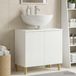 Maison Exclusive - Meuble sous-vasque ARNHEM, finition laquée blanche, dimensions : 59,5 x 31,5 x 59 cm