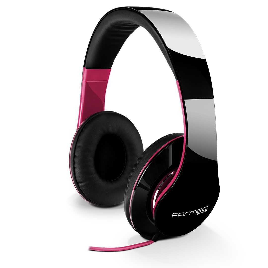 Fantec SHP-250AJ - Stereo Hoofdtelefoon - Zwart/Roze