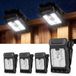 Éclairage extérieur pour panneaux solaires avec détecteur de mouvement, 4 pièces, IP65, noir