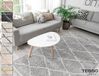 TESSO LIVING Vloerkleed Shaggy Grijs Hoogpolig 80cm x 300cm