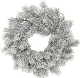 Merkloos Kunst kerstkrans groen/sneeuw 35 cm