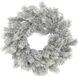Merkloos Kunst kerstkrans groen/sneeuw 35 cm