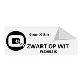 Sneltoner Brother TZe-FX211 Flexi ID tape zwart op wit 6mm x 8m (huismerk)