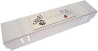 Witte White Cotton Cards Witte Katoenen Kaarten Handgemaakte Geboorteakte Houder (Safari Dieren)