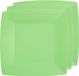 Santex Feest gebaksbordjes - mintgroen - 10x - karton - 18 cm - vierkant