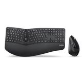 Perixx PERIDUO-605BDE Funk Tastatur, Maus-Set german, QWERTZ, Windows® black Ergonomisch, Multim
