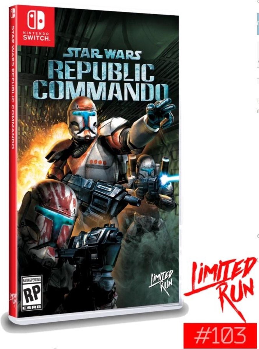 Limited Run Star Wars Republic Commando Nintendo Switch