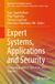 Expert Springer Nature Algorithms for Intelligent Systems - Expert Systems, Applications and Security