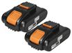 Extensilo 2x Batterie Compatible Avec Worx Wx166.4 Wx166.9, Wx166.5, Wx170, Wx175, Wx167, Wx170.2, Wx170.6 Outil Électrique (2500 mAh, Li-ion, 20 V)