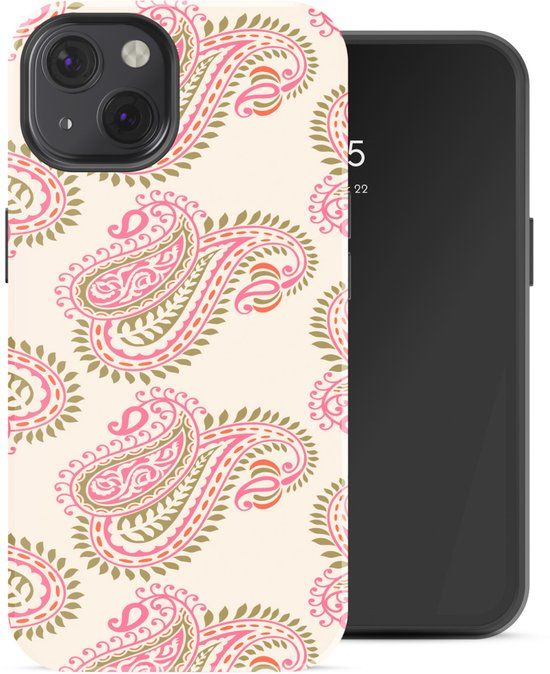 Selencia Hoesje - Geschikt voor Apple iPhone 13 - Backcover geschikt voor MagSafe - Paisley Blush