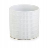 Polnix - Glanzende Keramische Bloempot - Rond - 13 cm - Wit