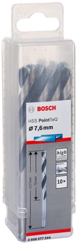 Bosch Accessoires Bosch Professional 10x forets hélicoïdaux HSS PointTeQ