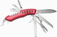 Bellatio Design Multifunctioneel zakmes - rood - 11 functies - 8,5 cm - Zwitsers hobby en outdoor zakmes