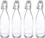 5five Beugelfles/weckfles - 4x - glas - transparant - luchtdicht - 0.5 liter