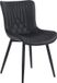 CLP Brady Chaise de salle à manger - Sans accoudoir - Cadre en métal - Similicuir noir