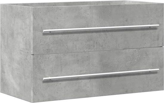 vidaXL Wastafelkast 80x38,5x48 cm bewerkt hout betongrijs