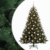 vidaXL Sapin de Noël artificiel avec boule 210 cm 300 LED Blanc chaud