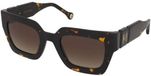 Carolina Herrera Zonnebril HER 0328/S 086/HA Dames Vierkant Kunststof Zwart Bruin