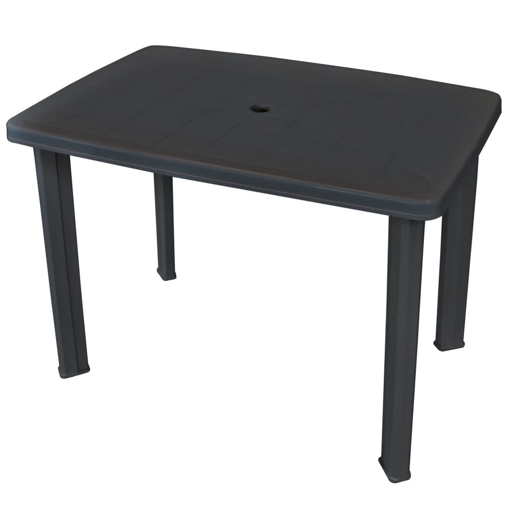 vidaXL Tuintafel - 101x68x72 cm - Kunststof - Antraciet