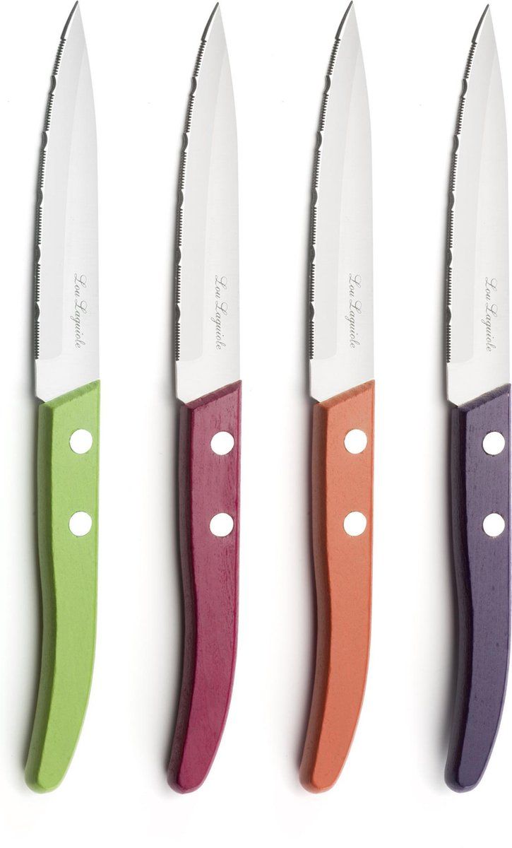 Lou Laguiole Forest steakmessenset - 4-delig - multicolour