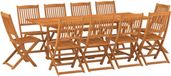 vidaXL Ensemble de jardin 11 pièces Acacia massif 220x90x75 cm