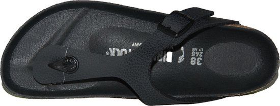 Birkenstock Gizeh Kids BS breed Teenslippers Kinderen Unisex Maat 30 Desert Soil Black (zwart/groen)