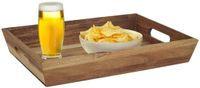 HOME DECO FACTORY dienblad van Acacia hout - 32 x 23 x 5 cm - bruin