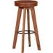 Maison Exclusive - Lot de 2 tabourets de bar en cuir véritable et bois massif d'acacia