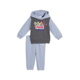 PUMA Joggingpak 'Puma x Transformers' lichtblauw / honing / stone grey / knalrood
