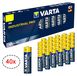 VARTA 40 x Industrial PRO Mignon AA LR06 LR 06 piles, 1,5V, piles alcalines