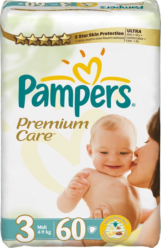 Pampers Premium Care Maat 3 - 60 luiers