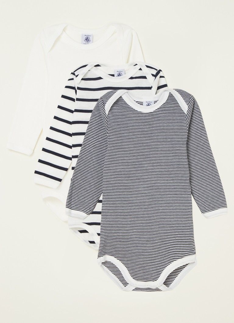 Petit Bateau Romper with print in 3-pack