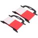 Ruban de signalisation rouge blanc - 2x - 25 m - plastique - dévidoir - ruban de marquage