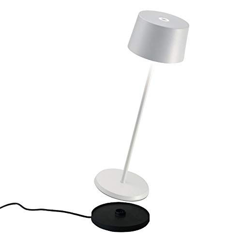 Zafferano - Olivia Pro Aluminium Dimbare LED Tafellamp - Wit
