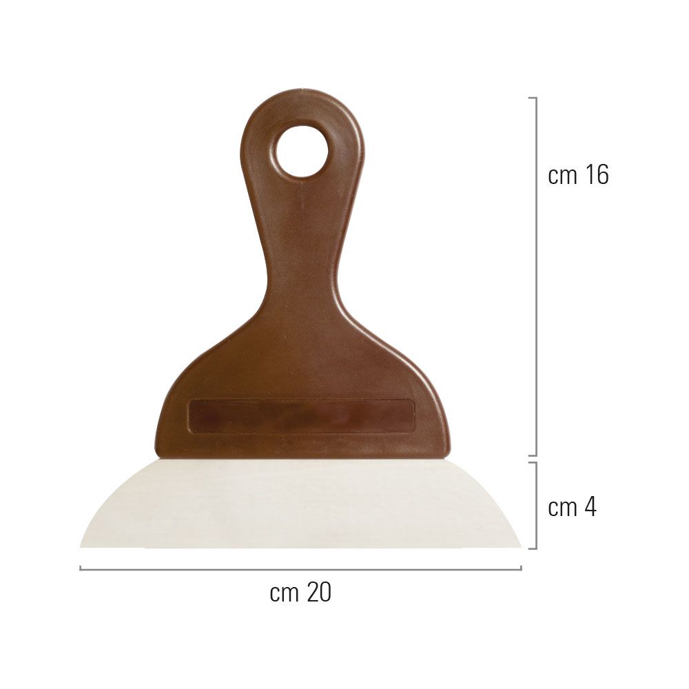 Decora 0271022 Keukenspatel - Beige/Bruin - Roestvrijstaal/Kunststof - 20cm
