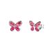Lucardi Meisjes Oorknop met plating - Kristal - Cadeau - 925 Zilver - Zilverkleurig