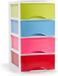 Plasticforte Ladeblokje/bureau organizer met 4 lades - gekleurd