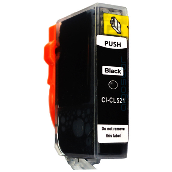 Huismerk CLI 521 BK cartridge zwart met chip