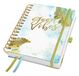 Sigel Jolie J6606 Dagboek 2026 A5 Hardcover Spiraalband Goud/Lichtblauw/Wit