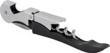 Merkloos Kurkentrekker hefboom 12 cm - luxe kunststof en metaal - zwart - kelnermes