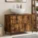 Maison Exclusive - Meuble sous-lavabo ZWOLLE, imitation chêne fumé, 82 x 41 x 58,5 cm